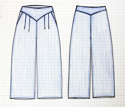 Schnittmuster breite Hose WIDE