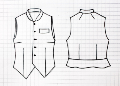 Schnittmuster für Weste CANDACE