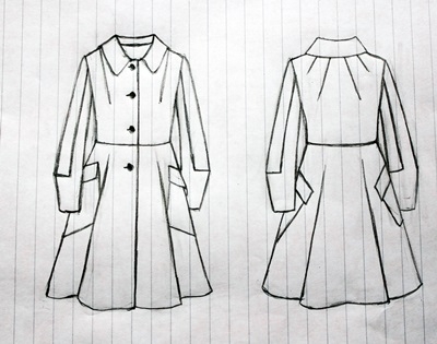 Pattern coat NANDIA