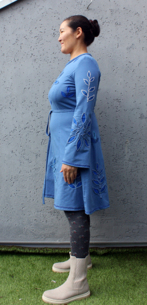 Schnittmuster Jerseykleid BLAU  von Youtube Tutorial