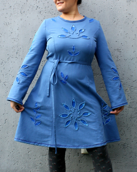 Schnittmuster Jerseykleid BLAU  von Youtube Tutorial