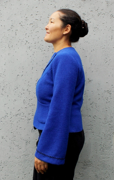 Schnittmuster für kurze Jacke BLAU