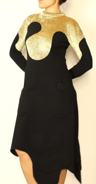 Pattern jersey dress BUTTERFLY