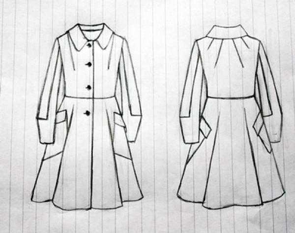 Pattern coat NANDIA