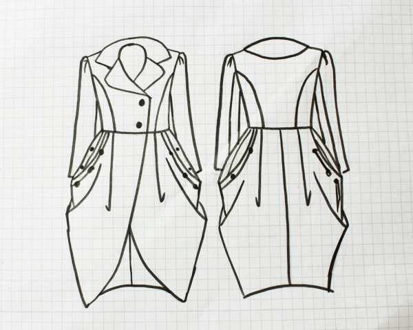 Schnittmuster für Mantel TULPE