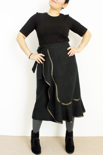 Pattern wrap skirt CESAR