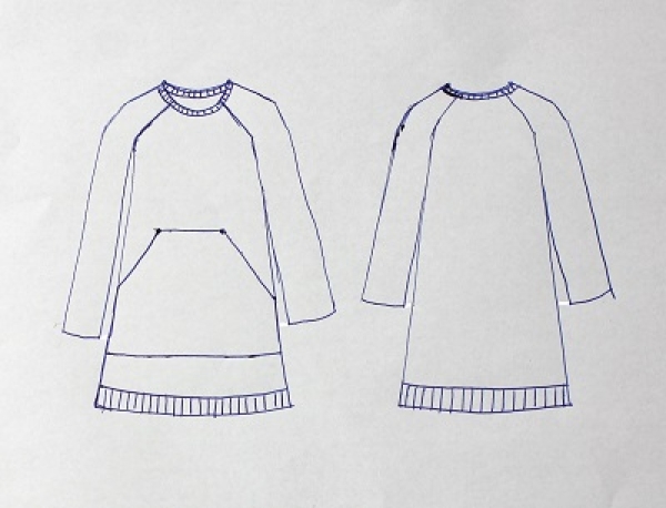 Schnittmuster Jerseykleid MAUS