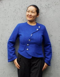 Schnittmuster für kurze Jacke BLAU